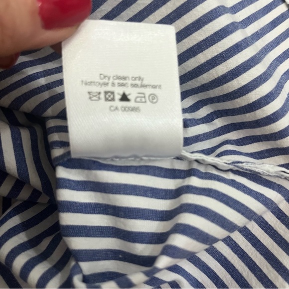 Veronica Beard Isla Striped One Shoulder Blouse - Picture 8 of 11